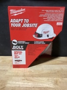 Milwaukee 450 Lumens LED SpotFlood Headlamp with Hardhat. See Pictures