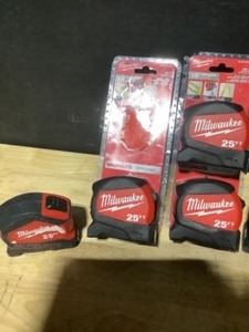 Milwaukee 25 ft., 35 ft., & 16 ft. Tape Measures. Various Conditions. See Pictures
