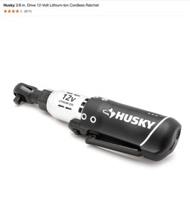 Husky 38 in. Drive 12-Volt Lithium-Ion Cordless Ratchet & Husky 4-Gauge 20 ft. UL Booster Cable. See Pictures