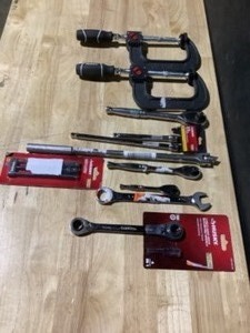 Various Kinds & Condiitons of Husky Ratchets, Wrenches, Clamps & More See Pictures