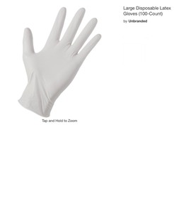 (8) Large Disposable Latex Gloves (100-Count). See Pictures