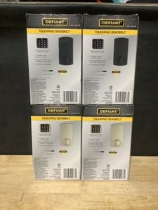 Defiant Castle Satin Nickel & Aged Bronze Electronic Single Cylinder Touchpad Deadbolts. See Pictures