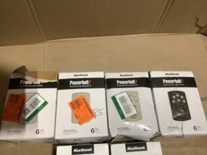 Kwikset Aura, PowerBolt 2s & SmartCode Electronic Deadbolts. Various Kinds & Conditions. See Pictures