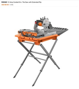 RIDGID 12 Amp Corded 8 in. Tile Saw with Extended Rip. See Pictures