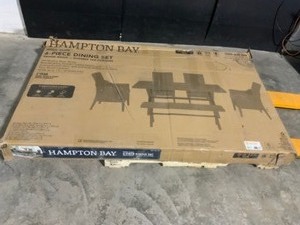 Hampton Bay Rock Cliff Metal Outdoor Dining Table. See Pictures