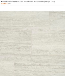 (24) Cases of Marazzi Stonehollow Mist 12 in. x 24 in. Glazed Porcelain Floor and Wall Tile (15.6 sq. ft.  case). See Pictures