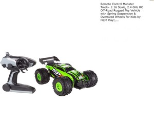 Nite Ize SpokeLit LED Wheel Light (2-Pack) & Remote Control Monster Truck 116 Scale, 2.4 GHz RC Off-Road Rugged Toy Vehicle. See Pictures
