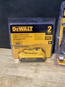 DEWALT 20-Volt MAX Compact Lithium-Ion 2.0Ah Battery & 12V-20V DEWALT Battery Charger. See Pictures