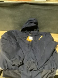 Carhartt Mens X-Large Dark Navy Cotton Duck Active Jacket Thermal Lined. See Pictures