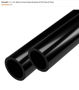 (16) Formufit 1 in. x 5 ft. Black Furniture Grade Schedule 40 PVC Pipe. See Pictures