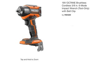 18V OCTANE Brushless Cordless 38 in. 6-Mode Impact Wrench (Tool-Only) with Belt Clip. See Pictures