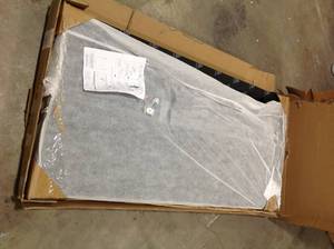 lot 15 image: Safavieh Lamar Antique Sage Queen Synthetic Upholstered Headboard open box see the pictures