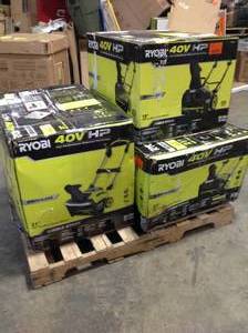 lot 38 image: Pallet With Assorted Ryobi Snow Blower Original Customer returns