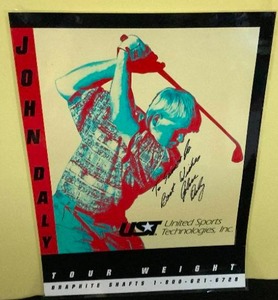 lot 62 image: Signed John Daly Poster