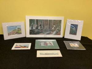 lot 114 image: Varity of Unframed Artwork