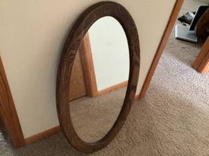 lot 199 image: 2 Oval Wall Mirrors