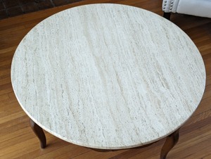 Vintage Round Marble Topped Coffee Table