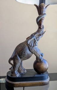 Bronze Elephant Table Lamp