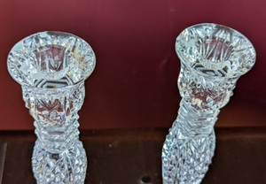 Pair of Waterford Crystal Candleholders