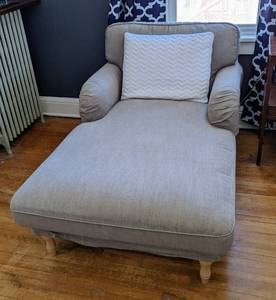 Neutral Colored Chaise Lounge Chair