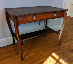 Vintage Curved Leg Writing Desk