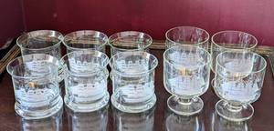 Etched Sailboat CocktailBar Set