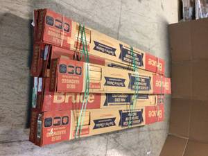 Lot of 9 Boxes of American Originals Natural Red Oak 34in. T x 2-14 in. W x Varying L Solid Hardwood Flooring (20 sq.ft.case) by Bruce Customer Returns See Pictures