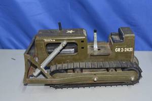Vintage Tonka GR-3-2431 Army Green Bulldozer