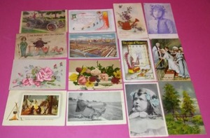 (14) antique postcards 1906 and newer. Great