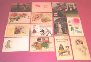 (14) Post card Variety. 1906 and Newer.