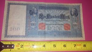 German Bank Note 100 Mark April 21, 1910