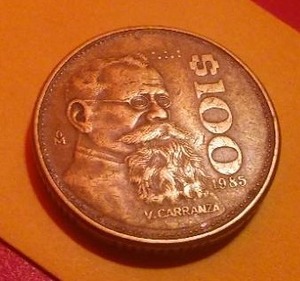 100 Peso Coin Mexico, Nice 1985