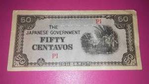 WWII Fifty Centavos Japanese Government PI