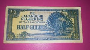 WWII DE Japansche Regeering Half Gulden � Rare
