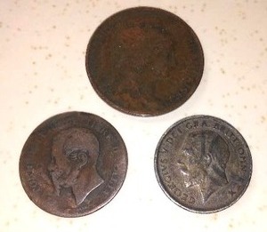 WW1 Retrieved France Coins.
