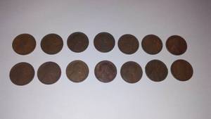 (14) 1909-1915 Copper Pennies
