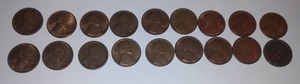 (18) 1945-1946 Copper Pennies