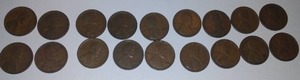 (18) 1920,1923, 1924 and 1925 Copper Pennies