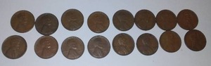 (16) 1940 Copper Pennies