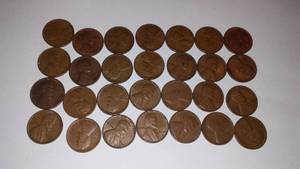 (28) 1944 Copper Pennies