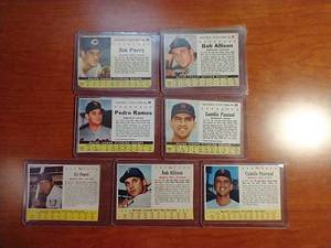 7 1960s Cereal Box Minnesota Twins Cards