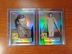 2 Topps Chrome Mickey Mantle Story Cards - #d 500