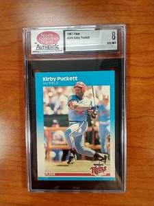 1987 Fleer Kirby Puckett - SlabbedGrade 8