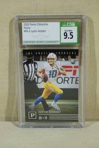 lot 3 image: 2020 Panini Chronicles Justin Herbert #PA-3 - CSG 9.5 Gem Mint
