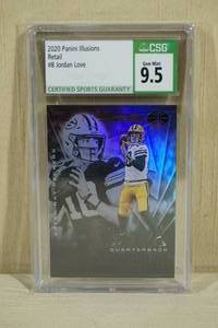 lot 5 image: 2020 Panini Illusions Jordan Love #8 - CSG 9.5 Gem Mint