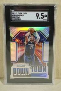 lot 15 image: 2020-21 Panini Prizm Luka Doncic Downtown #13 Silver Prizm - SGC 9.5 MT