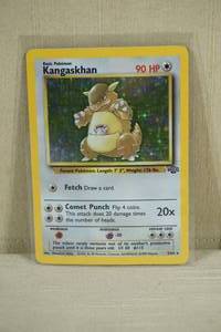 lot 27 image: Kangaskhan 564 Jungle Expansion Red Number Hologram Pokemon Card