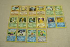 lot 34 image: Base Set Red Number Shadowless Pokemon Cards