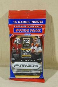 lot 45 image: HANGER Pack of 2020 Panini Prizm Football Cards with Bonus Pack