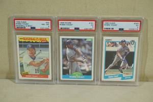 lot 57 image: 3 PSA Graded Robin Yount Cards - 1986-1990